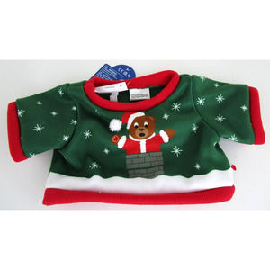 Build A Bear Clothing Sweater Tipsy Elves Bear Stuck in Chimney Christmas NEW